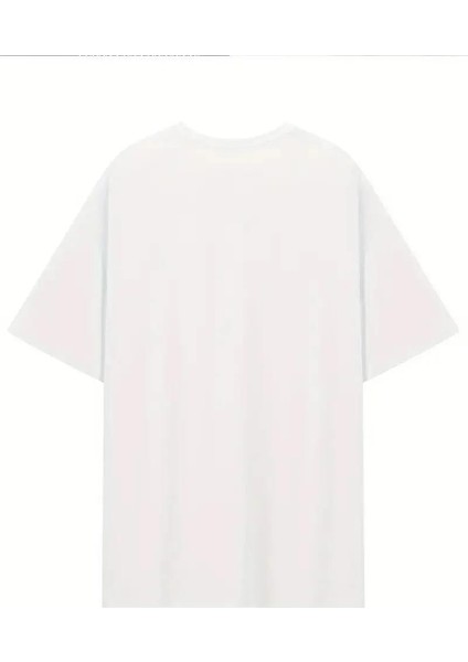 [günlük T-Shirt] Hafif Kadın Günlük T-Shirt | Bol Kesim, Kısa Kollu, Yuvarlak Yaka, Eğlenceli Karikatür Ayı ve "umrumda Değil" Baskı - Günlük Stil, Ilkbahar/yaz- Beyaz fırsatları