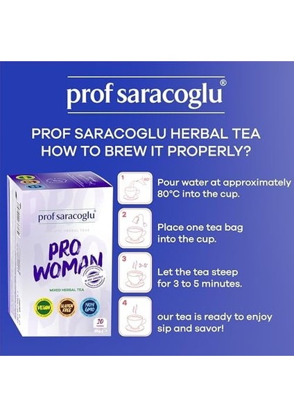 Prof Saracoglu Pro-Woman Menopoz 20'li Karışık Bitki Çayı modelleri