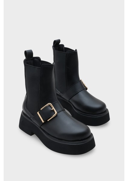 Gennie Yuvarlak Burunlu Yandan Trak Tabanlı Kadın Bot