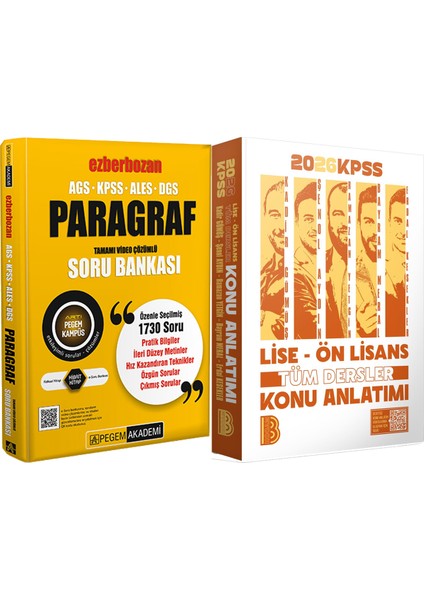 2026 Kpss Lise Ön Lisans Tüm Dersler Konu - 2026 Kpss Ezberbozan Paragraf Çözümlü Soru