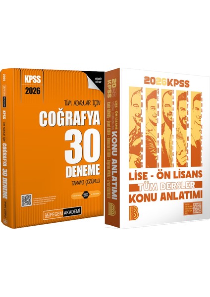 2026 Kpss Lise Ön Lisans Tüm Dersler Konu - 2026 Kpss Coğrafya 30 Deneme Çözümlü