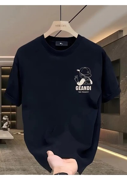 Geniş Kesim Pamuklu Tişört - "gandhı The Project" Baskılı, Siyah, Rahat Kesim, Kısa Kollu, Günlük Kıyafet, Her Gün Giyilebilecek Tişört- Siyah fiyatları