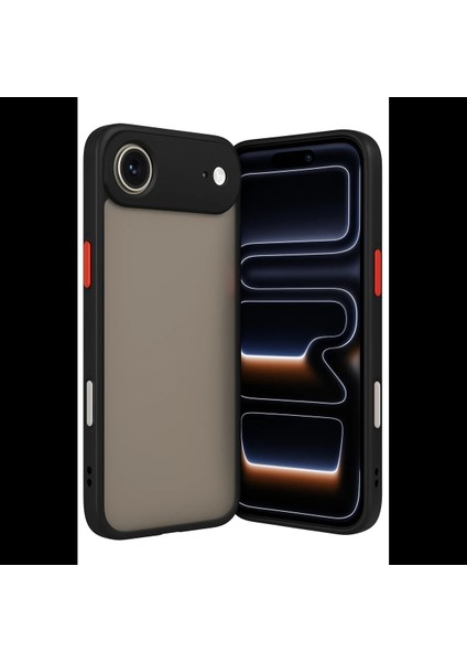 iPhone 17 Air Kılıf Montreal Silikon Kapak - Siyah