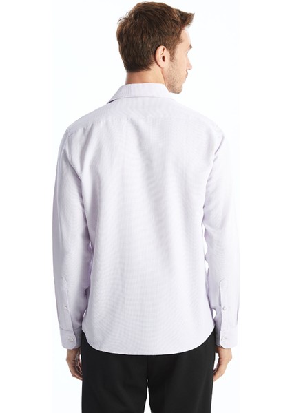 Yeni Sezon Slim Fit Uzun Kollu Armürlü Erkek Gömlek fırsatları