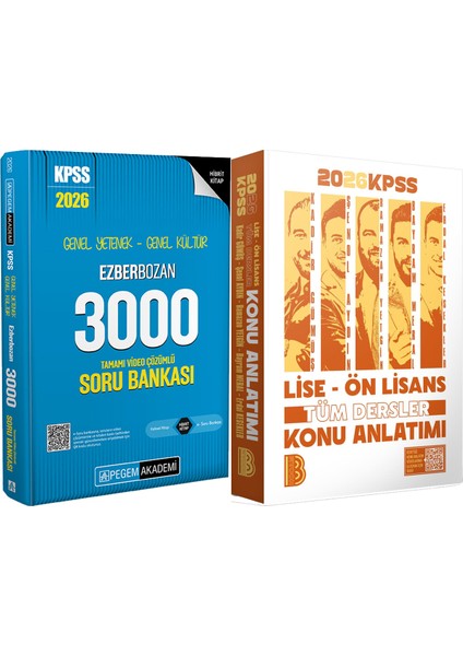 2026 Kpss Lise Ön Lisans Tüm Dersler Konu - 2026 Kpss Ezberbozan 3000 Soru