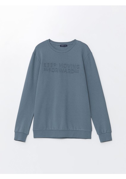 Yeni Sezon Bisiklet Yaka Uzun Kollu Erkek Kalın Sweatshirt indirimleri