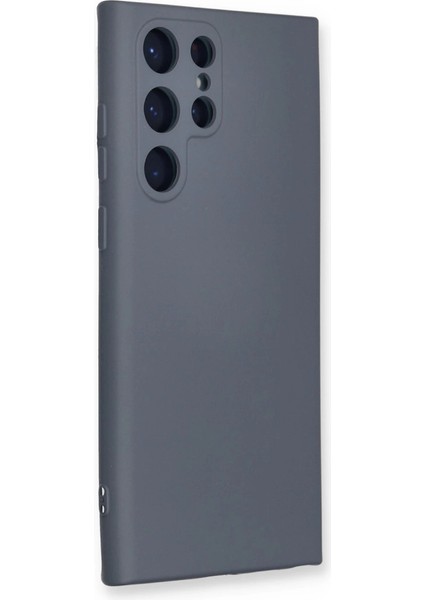 Newface Samsung Galaxy S24 Ultra Kılıf Nano Içi Kadife Silikon - Gri