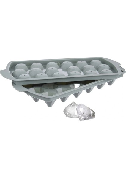 Diamond Elmas Şeklinde Buz Kalıbı 18 Bölmeli modelleri