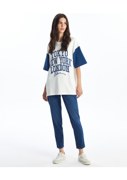 Yeni Sezon Yüksek Bel Slim Mom Kadın Jean Pantolon