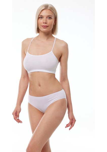 Kadın Renkli 6 Lı Paket Modal Dar Kalıp Ara Bel Slip Külot 187 modelleri