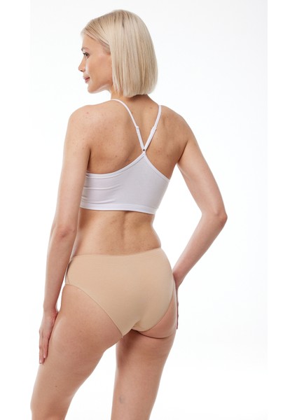 Kadın Renkli 6 Lı Paket Modal Dar Kalıp Ara Bel Slip Külot 187