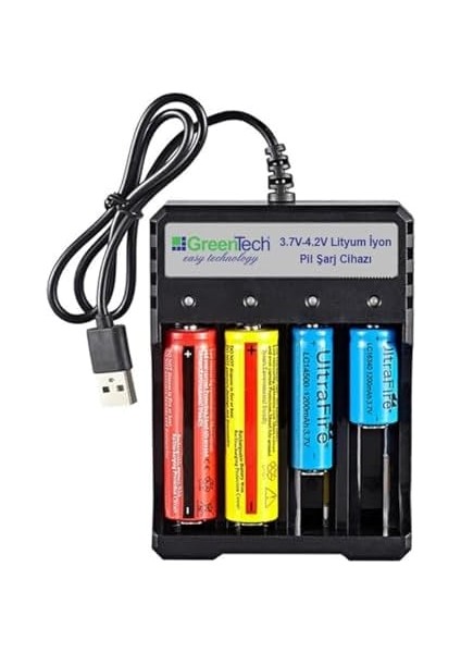 3.7 – 4.2 Lityum Iyon Pil Şarj Cihazı (Dört Yuvalı) / GT-BC05 modelleri