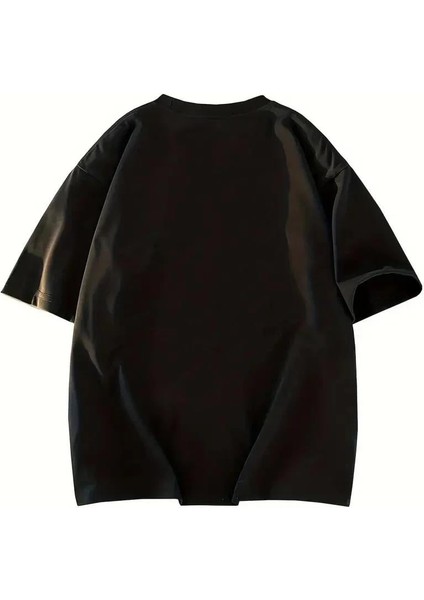 Kadın Eğlenceli Harf Ny Baskılı Bisiklet Yaka Tişört - Rahat Polyester, Makinede Yıkanabilir - Yaz ve Fitness Için Mükemmel, Yuvarlak Yaka - Siyah fırsatları