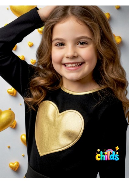 Alt Üst Takım Siyah Uzun Kol Iki Iplik Ince Şardonsuz Üst Parlak Likralı Gold Etek. fırsatları