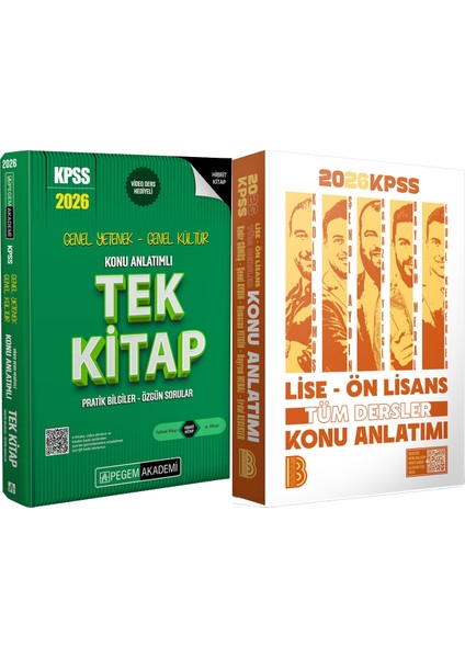 2026 Kpss Lise Ön Lisans Tüm Dersler Konu - 2026 Kpss Konu Anlatımlı Tek Kitap