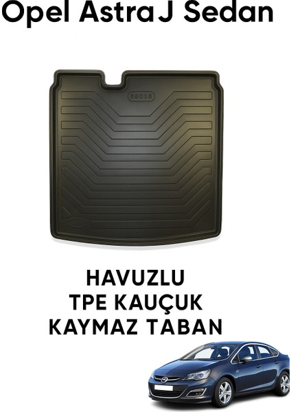 Opel Astra J Sedan 2010–2018 Uyumlu 3D Bagaj Havuzu Premium fırsatları