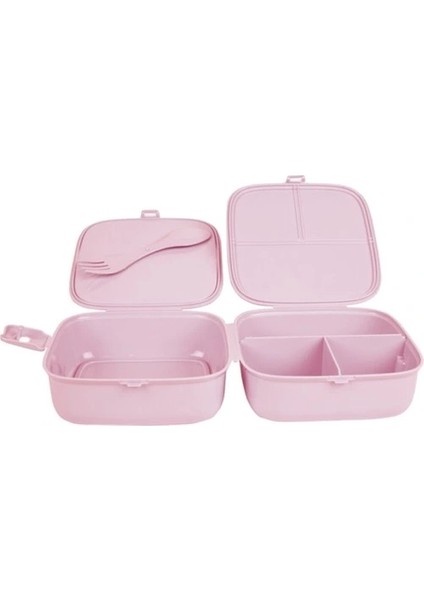 Porky Lol Desenli 4 Bölmeli Çatallı Beslenme Kabı - Diyet Kabı modelleri