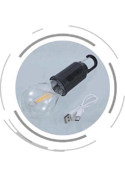 Taşınabilir Askılı Ampul Kamp Lambası Askılı Type-C Şarjlı Bahçe Lambası fırsatları