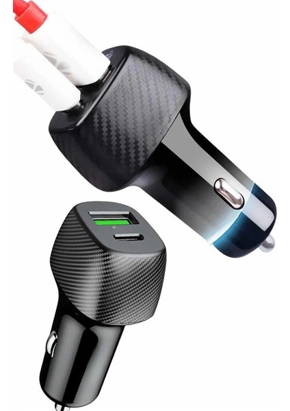 Araç Içi Şarj Cihazı 38W Güç Kapasiteli Type-C Girişli Araba Çakmaklık indirimleri