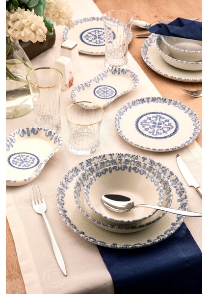 Nbl Blue Dream 27 Parça Porselen Yemek Takımı
