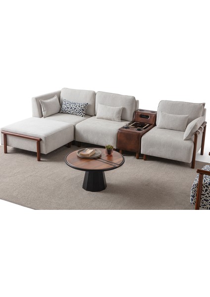 Soft Dinlenme Köşe-Berjer Takımı Ses Sistemli Sol modelleri