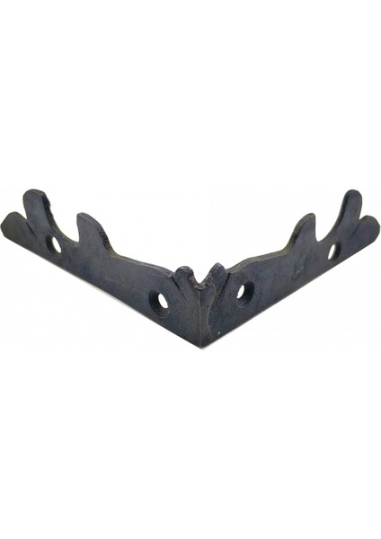 Eco Lounge Antika Tarz Dekoratif Pirinç Lale Köşe Gönye - Yan, 105X105 Mm, Oksit