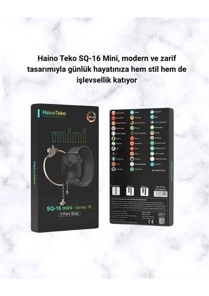 Sq-16 Mini Series 10 Akıllı Saat | Spor Modları, Bildirim ve Müzik Kontrolü indirimleri