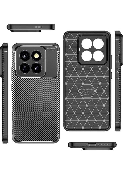 Newface Xiaomi Mi 14T Pro Kılıf Auto Focus Karbon Kapak - Siyah modelleri
