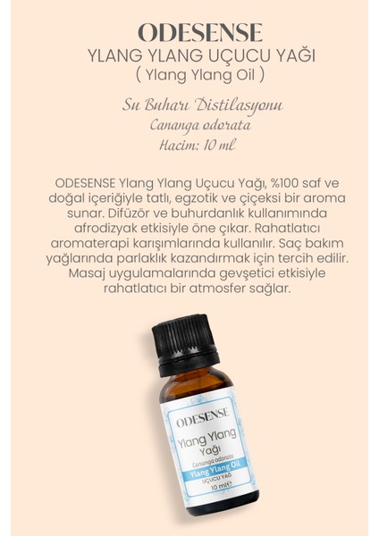 Ylang Ylang Uçucu Yağı 10 ml Doğal ve Saf İçerik Damlalıklı Kapaklı Şişe Kese fiyatları