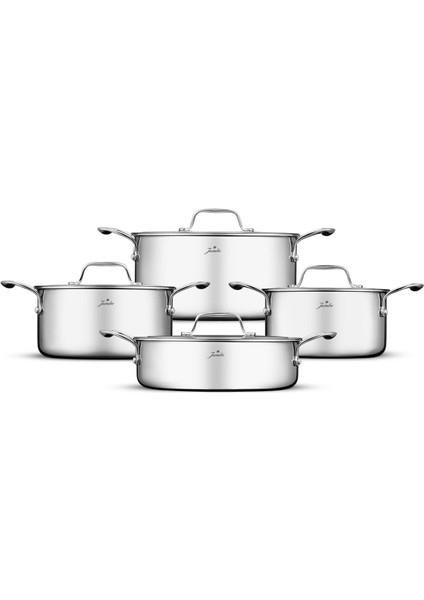 Storey 8 Parça Indüksiyon Tabanlı Çelik Tencere Seti