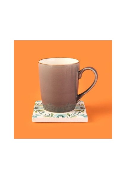 Kitchen Mavi Çiçekli Taş Bardak Altlığı - Renkli - 10X10 cm fiyatları