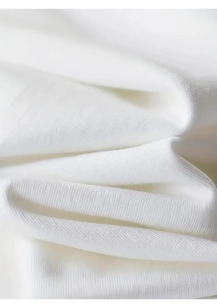 Aıcg Ön Arka Baskılı Bisiklet Yaka Kadın Oversize Bisiklet Yaka T-Shirt - Beyaz modelleri