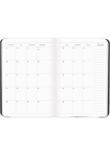 Keskin 2026-A5 Ciltli Limited Edition Haftalık Ajanda - Pembe modelleri