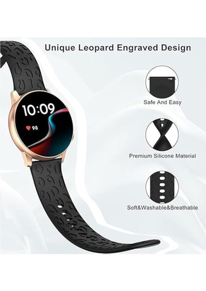 Xiaomi Watch S1/s1 Pro/s1 Active/mibro X1/redmi Watch 5 Active/lite 22MM Leopar Desen Silikon Kordon fırsatları