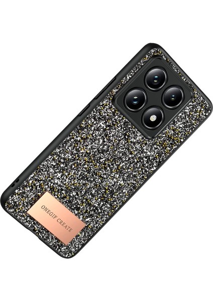 Onegif Xiaomi Mi 14T Pro Bright Simli Kapak - Gümüş modelleri