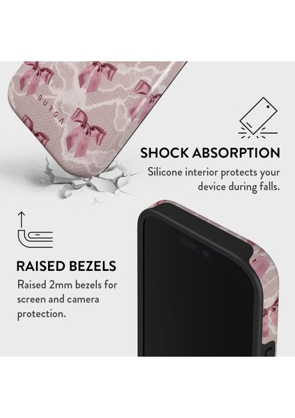 Iphone Uyumlu Burga Çift Tabanlı Dayanıklı Ballerina Desenli Kılıf fırsatları