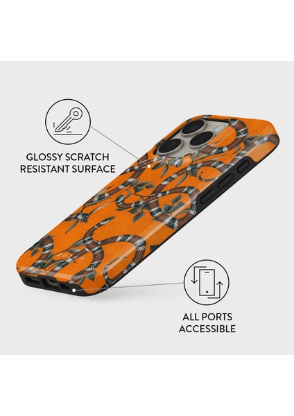 Iphone Uyumlu Burga Çift Tabanlı Dayanıklı Bitter Apricot Desenli Kılıf modelleri