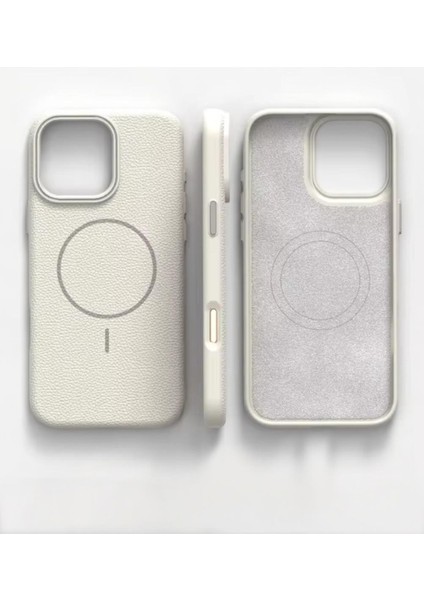 Iphone Uyumlu Deri Alcantara Magsafe Destekli Kılıf