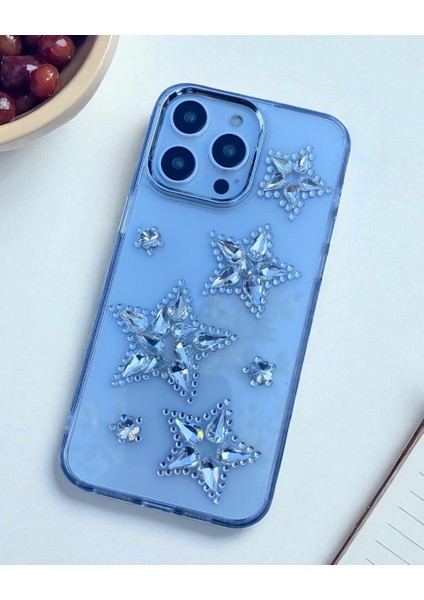 Iphone Uyumlu Metal Çerçeveli Kristal Taşlı Şık Kılıf