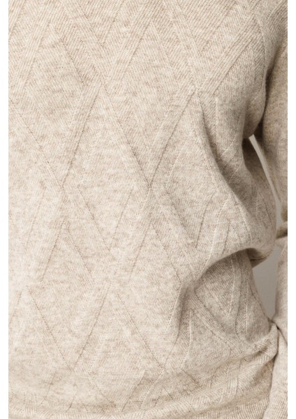 Erkek Sıfır Yaka Hasır Örgü Baklava Yürütmeli Yün Kazak V.bej fırsatları