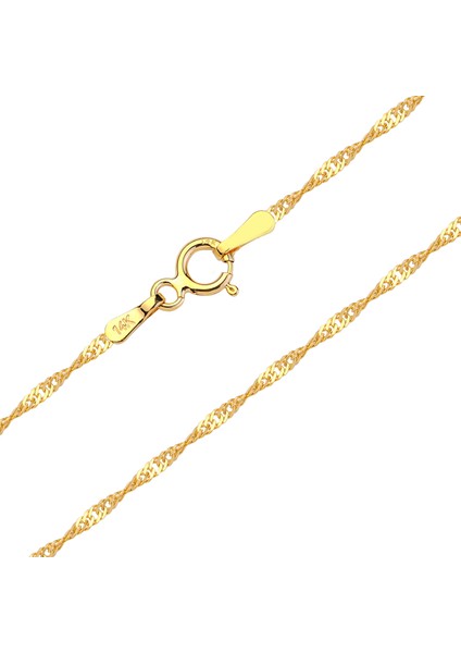 Singapur Altın Zincir Kolye 14 Ayar