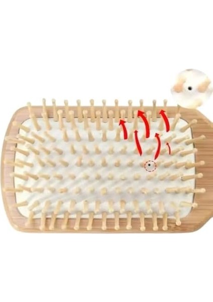 Busstier Bambu Uçlu Ahşap Saç Fırçası Doğal ve Antistatik Tarak fiyatları