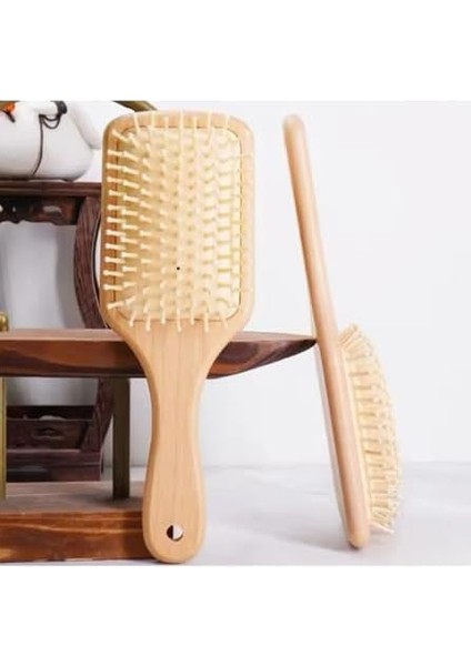 Busstier Bambu Uçlu Ahşap Saç Fırçası Doğal ve Antistatik Tarak modelleri