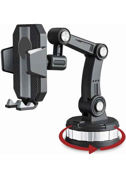 Araç Için Telefon Tutucu Ekstra Güçlü Uzun ve Dayanıklı Her Eklemi Daha Iyi Bir Açı Için Ayarlanabilir Temizlenebilir Vantuz Pedi Torpido Cam Yada Sunroof'a Uygulanabilir FCZ031