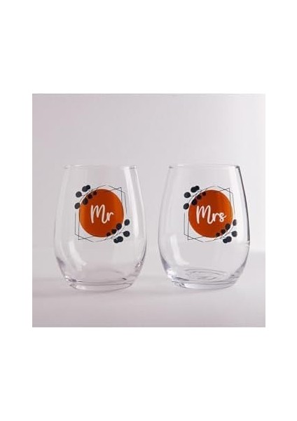 Mr & Mrs 2'li Meşrubat Bardağı Cam 570 cc fiyatları