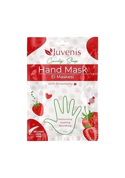 Juvenis Candy Shop Çilekli El Maskesi