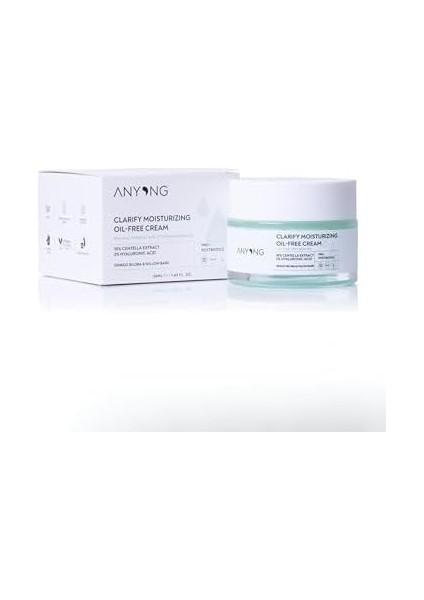 Anyong Sakinleştirici ve Nemlendirici Yağ Içermeyen Krem 50 ml (Centella Özü & Hyalüronik Asit)-Yağlı Cilt fiyatları