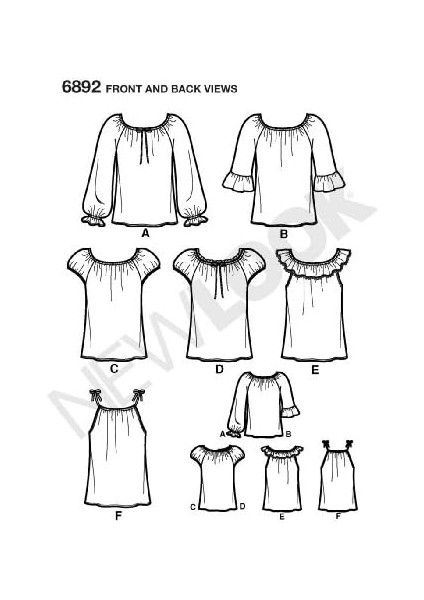 Look Pattern 6892, Size A (6-8-10-12-14-16) fiyatları