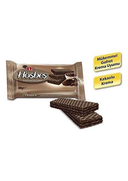 Eti Hoşbeş Kakao Kremalı Gofret 40 G x 24 Adet fiyatları