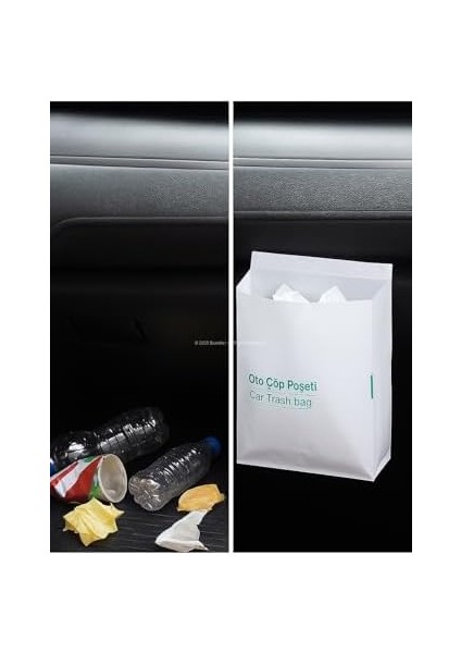 Busstier Su Geçirmez Araba Çöp Poşeti Yapışkanlı Pratik Kullan At Oto Çöp Torbası Seyahat Için Taşınabilir 20 Adet Tek Kullanımlık Hijyenik Çöp Torbası Araç Içi Düzenleyici modelleri